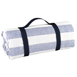 Waterproof picnic blanket sky blue and white (140 x 140 cm)