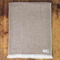 Estola / pashmina de Mujer de cachemira y lana Marrón Glacé de espiguilla