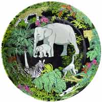 Grand Saladier en mélamine pure - 31 cm - Jungle