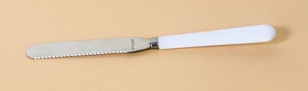 Thin white bread knife