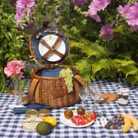 ‘Tuileries’ round picnic basket - for 2 people
