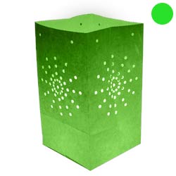 Pack de 10 lanternes de jardin Maya couleur vert anis
