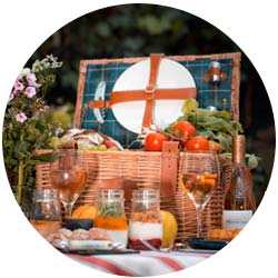Picnickkörbe Prestige mit Leder