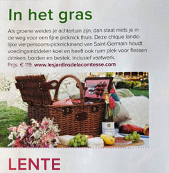 onze Saint-Germain picknickmand in een publicatie van De Boerin magazine