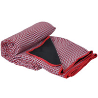 Picknickkleed met rode ruitjes en waterproof achterkant - (140 x 140 cm)