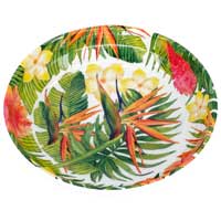 Hohlplatte aus reinem Melamin - 20 cm - Exotische Blumen