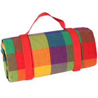 Manta para picnic XL multicolor picnic con reverso impermeable (140 x 280 cm)
