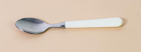 Thin spoon - Cream-coloured sleeve