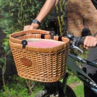 Panier Vélo isotherme en osier "Chantilly" Vichy rouge - Panier picnic