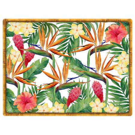 Placemat (40 x 30 cm) set of 6 - Exotic Flowers theme