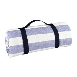 Waterproof picnic blanket sky blue and white (140 x 140 cm)