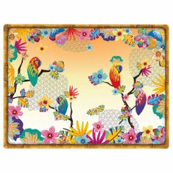 Placemat (40 x 30 cm) set of 6 - Parrots of Bahia theme