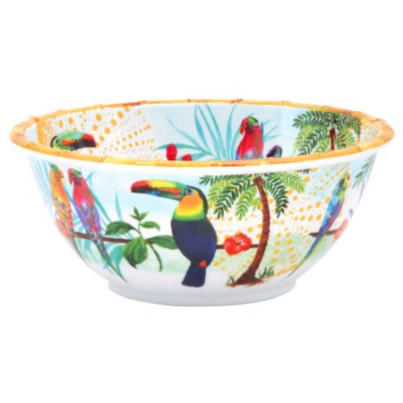 Diepe slakom pure melamine - 25 cm - Toekans van Rio