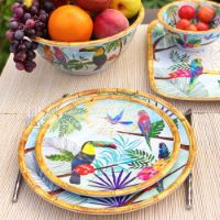 Plato grande llano de melamina - 28 cm - Tucanes de Río