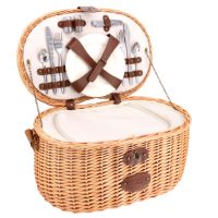 Panier pique-nique 4 personnes "Vendôme" en osier