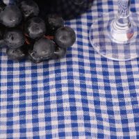 Manta para picnic impermeable talla XL, cuadrille azul Vichy, (140 x 280 cm)