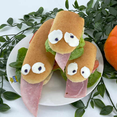 Sandwichs monstrueux pour une recette facile à halloween (pour les enfants)