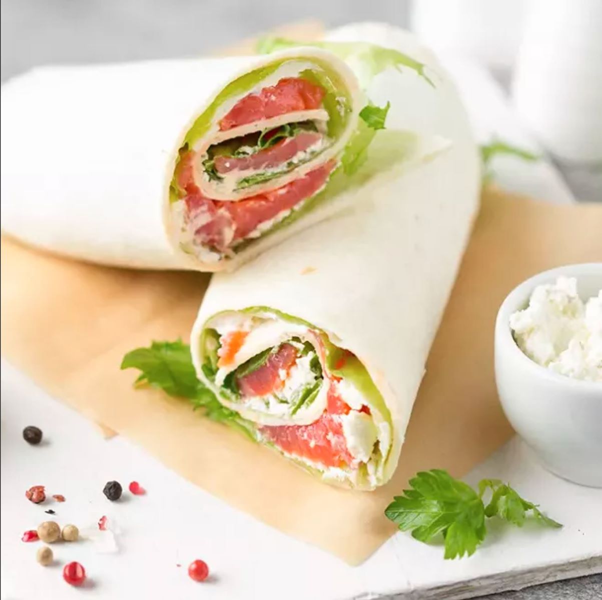 Wrap de saumon fumé