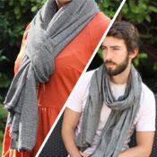 Kaschmir- und Leinenschal für Herren & Damen