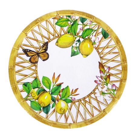 Petite Assiette Plate à dessert en mélamine - Ø 23 cm - Capri