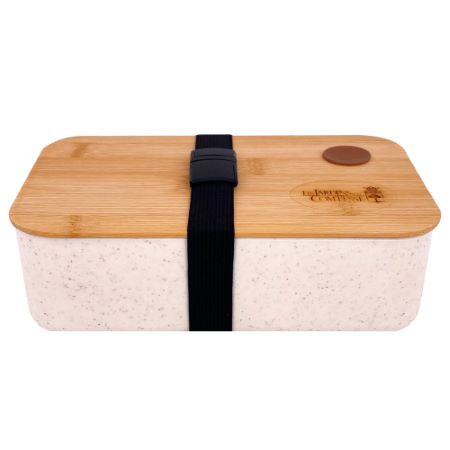 Lunchbox / Scatola da pranzo nomade in fibra di grano con coperchio in bambù