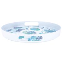 Round tray with handles in melamine - Ø 36 cm - Caribbean
