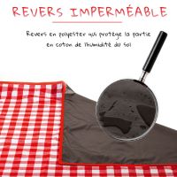 Nappe pique-nique imperméable - rouge (140 x 140 cm)