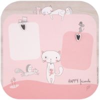 Grande portafoto multiplo in legno con magnete "Lily il Gattino" - decorazione da parete