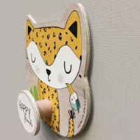 Attaccapanni da parete per bambini  "Gigi la giraffa" - Appendiabiti in legno