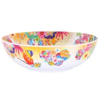 Large salad bowl in melamine - Ø 31 cm - Parrots of Bahia