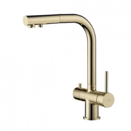 Apala 3-Way Pull-Out Kitchen Filter Tap Gold Fountain Softeners Nude Pic Hq