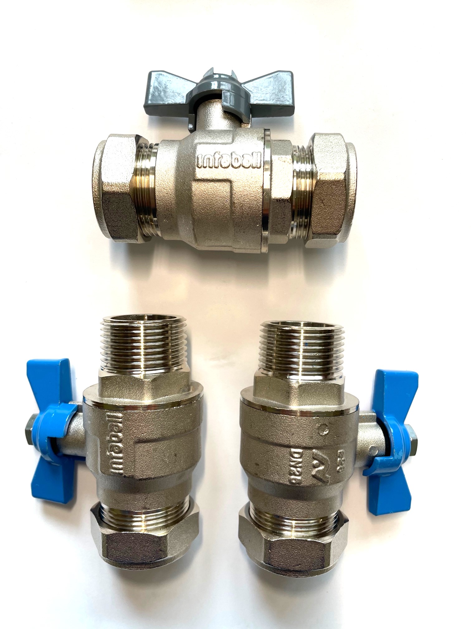 Water Softener Full Flow Isolation Valves 28mm (pair) & Bypass