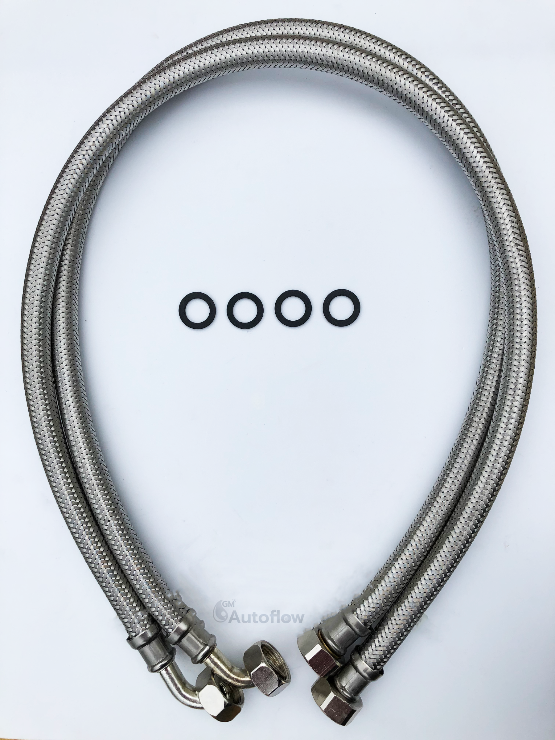 15mm Stainless Steel Hoses, 1000 mm long Pair  AF701  