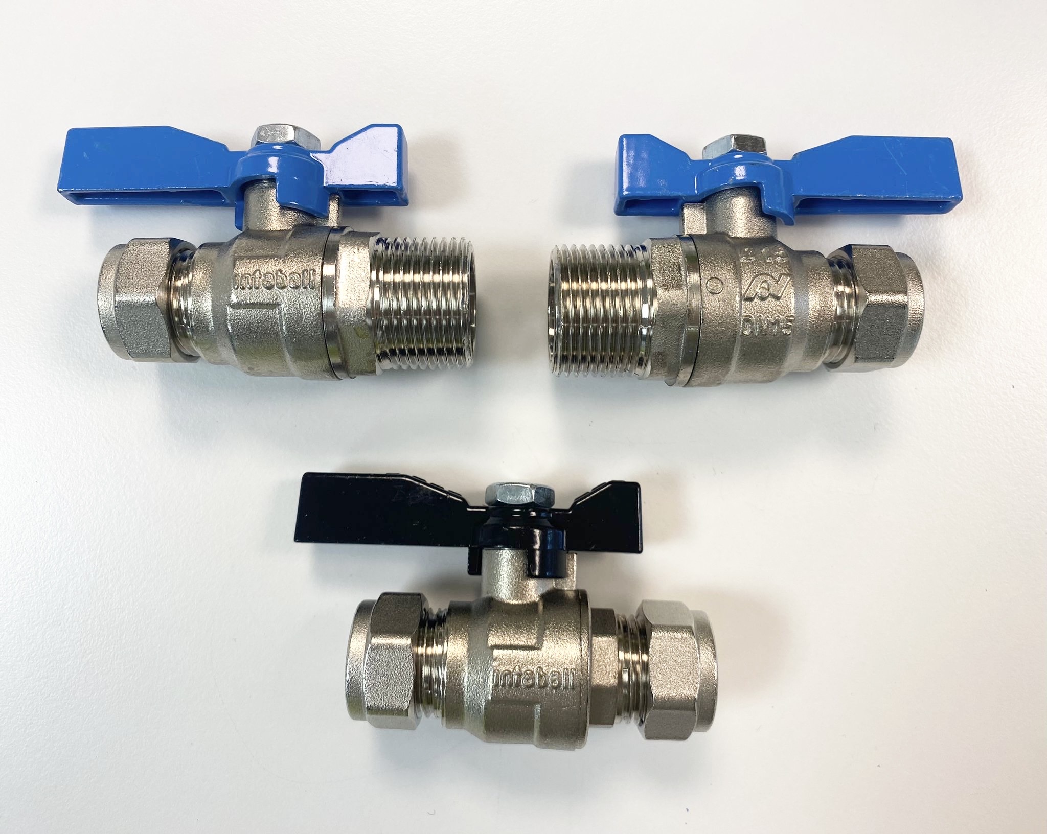 Water Softener Full Flow Isolation Valves 15mm (pair) & Bypass