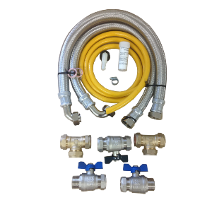 28mm (1") Full Bore Installation Kit 800mm Hoses - WRAS APPROVED