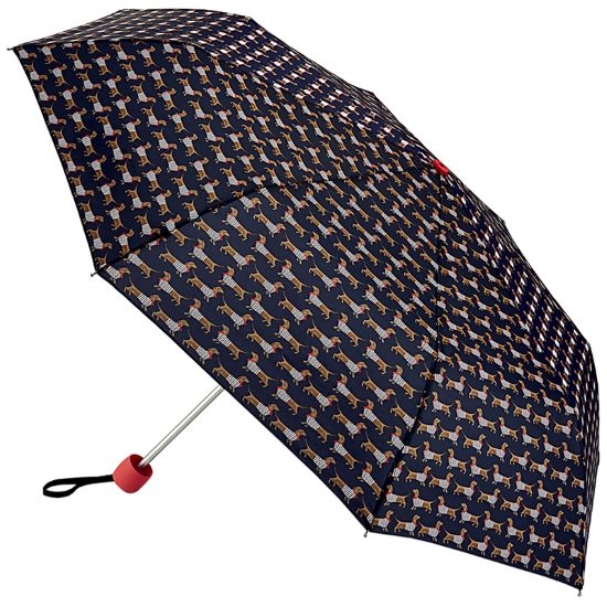 Joules Minilite Folding Umbrella Sausage Dogs Brolliesgalore