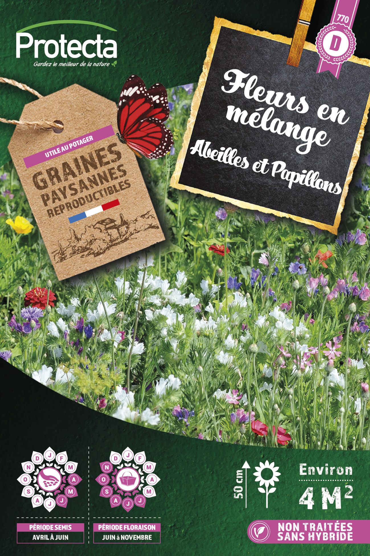 Fleurs En Mélange Abeilles Et Papillons -10g