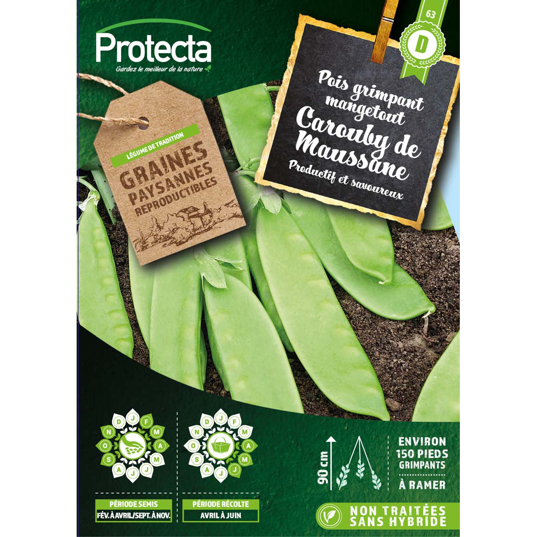 Pois mangetout Carouby de Maussane boite 150 g