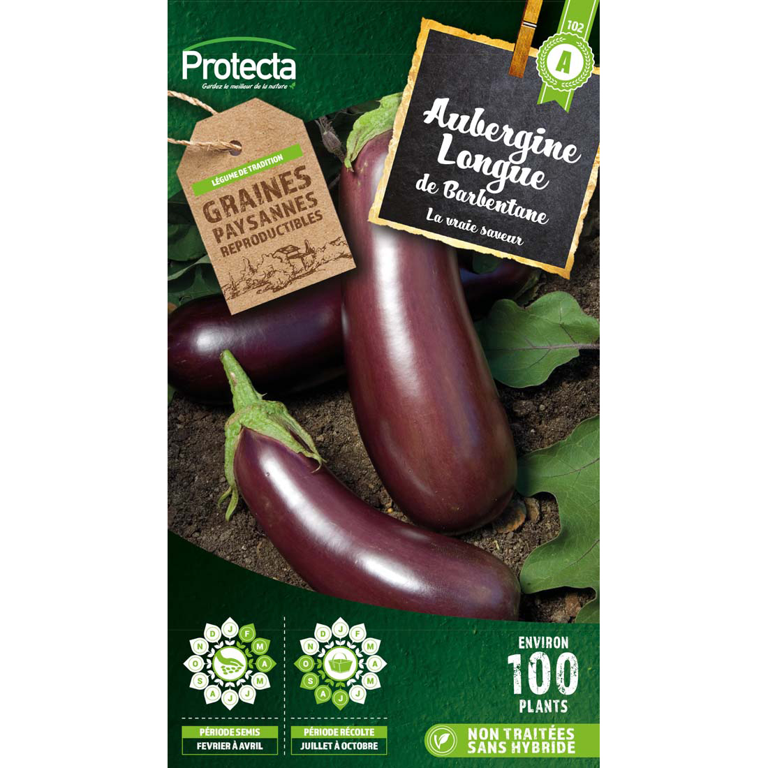 Aubergine violette de Barbentane sachet 2g