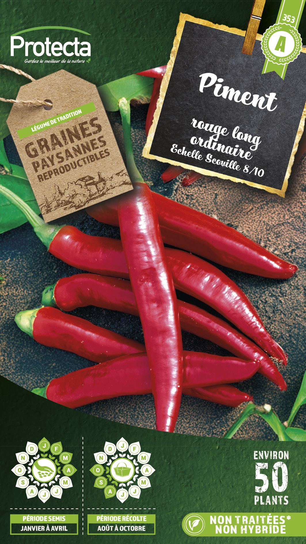 Piment rouge long ordinaire sachet 1g