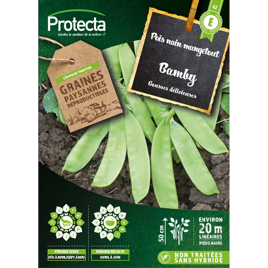 Pois mangetout BAMBY nain boite 150 g