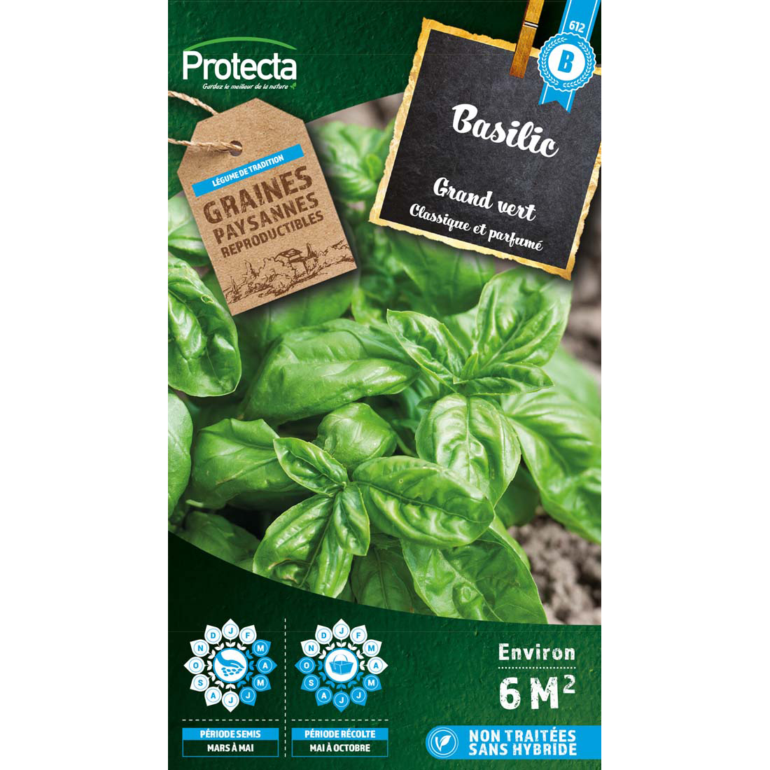 Basilic Grand vert Italiano (genovese) sachet 2g