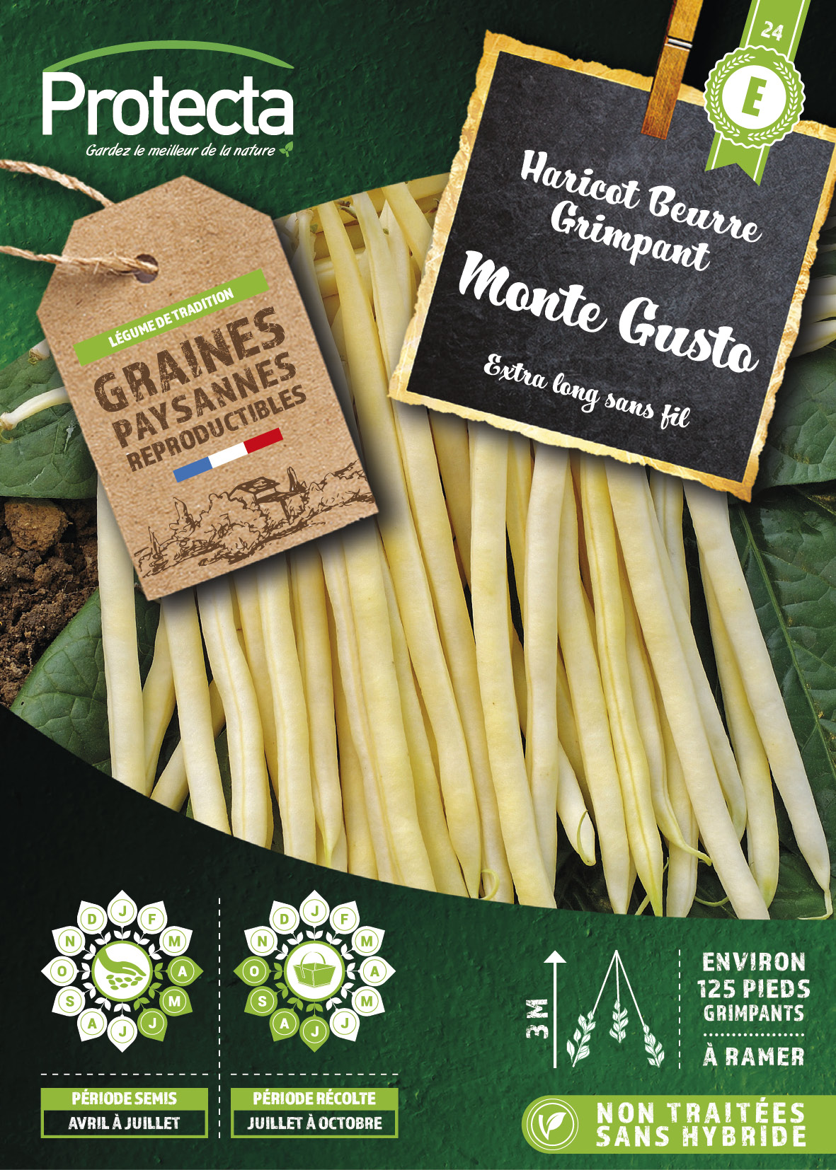 Haricot à rames beurre Monte Gusto Boîte 125g