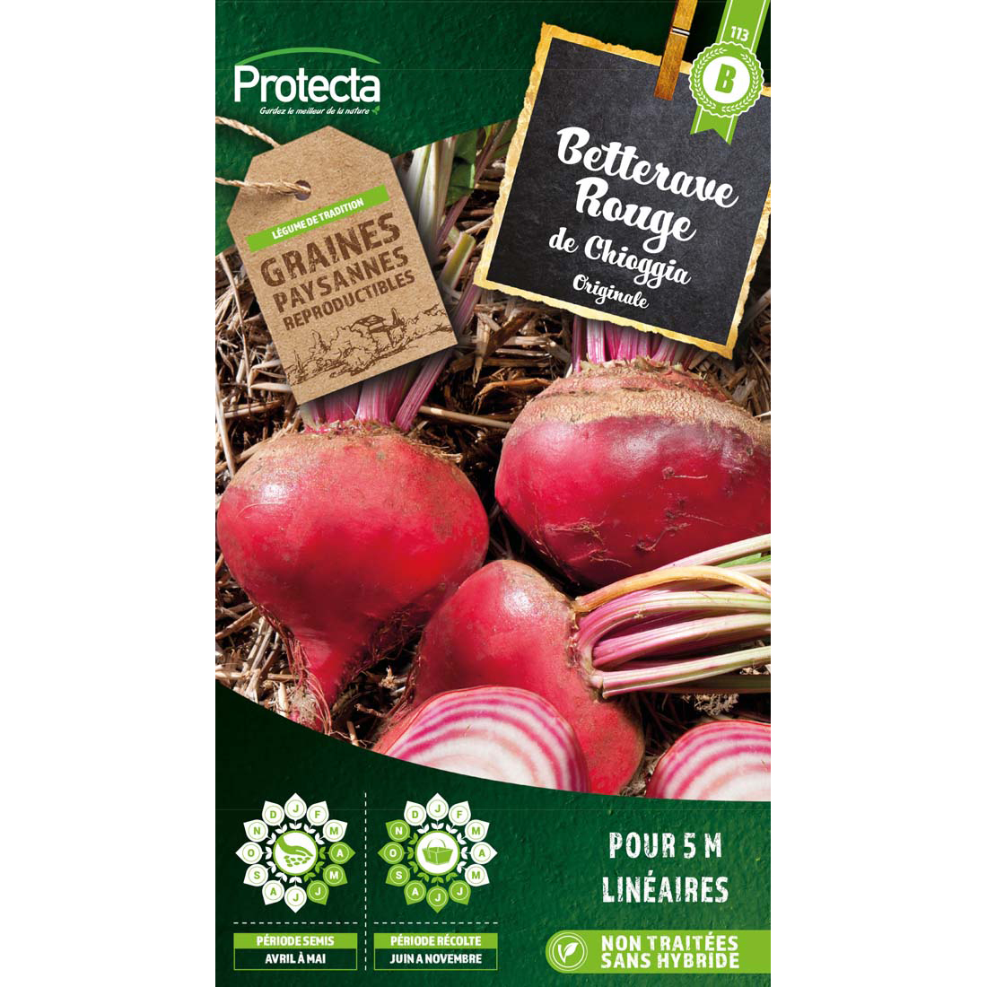 Betterave ronde de Chioggia sachet 4 g