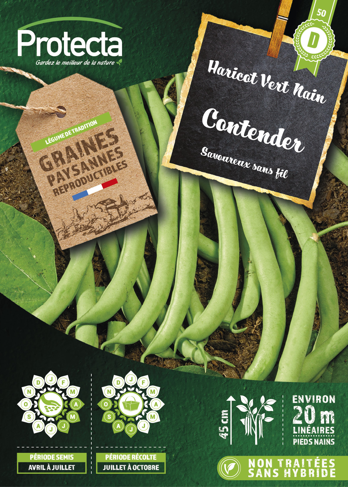 Haricot nain mangetout Contender Boîte 125g