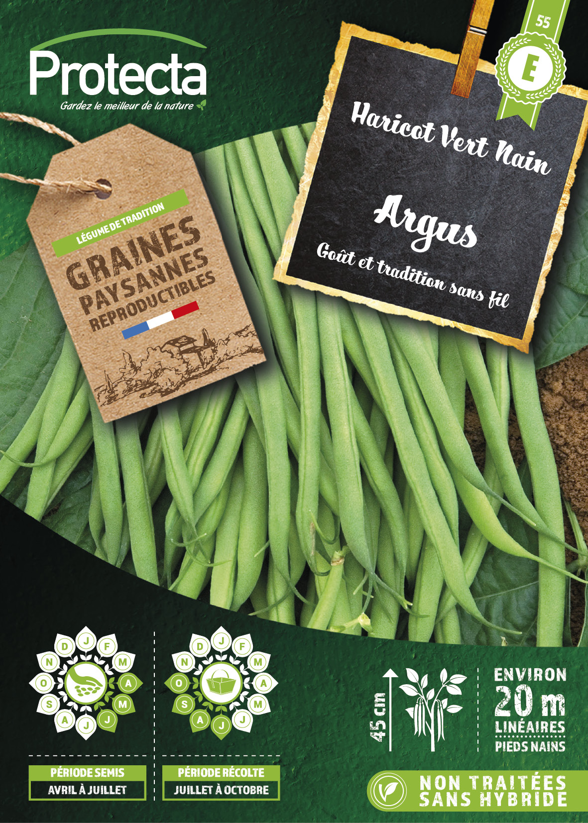 Haricot nain sans fil Argus boîte 125g