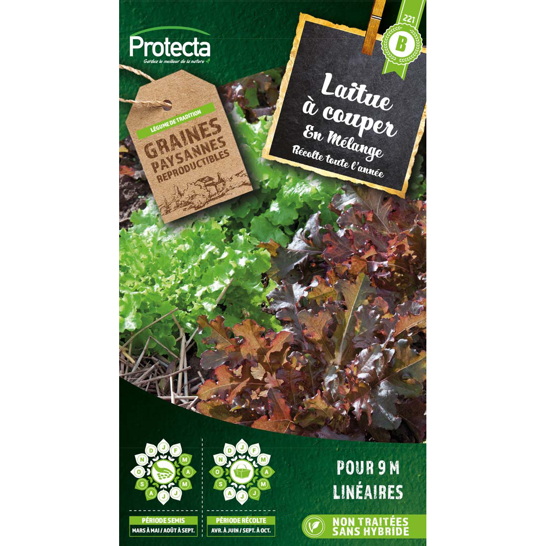 Mesclun laitues à couper en mélange sachet 4 g