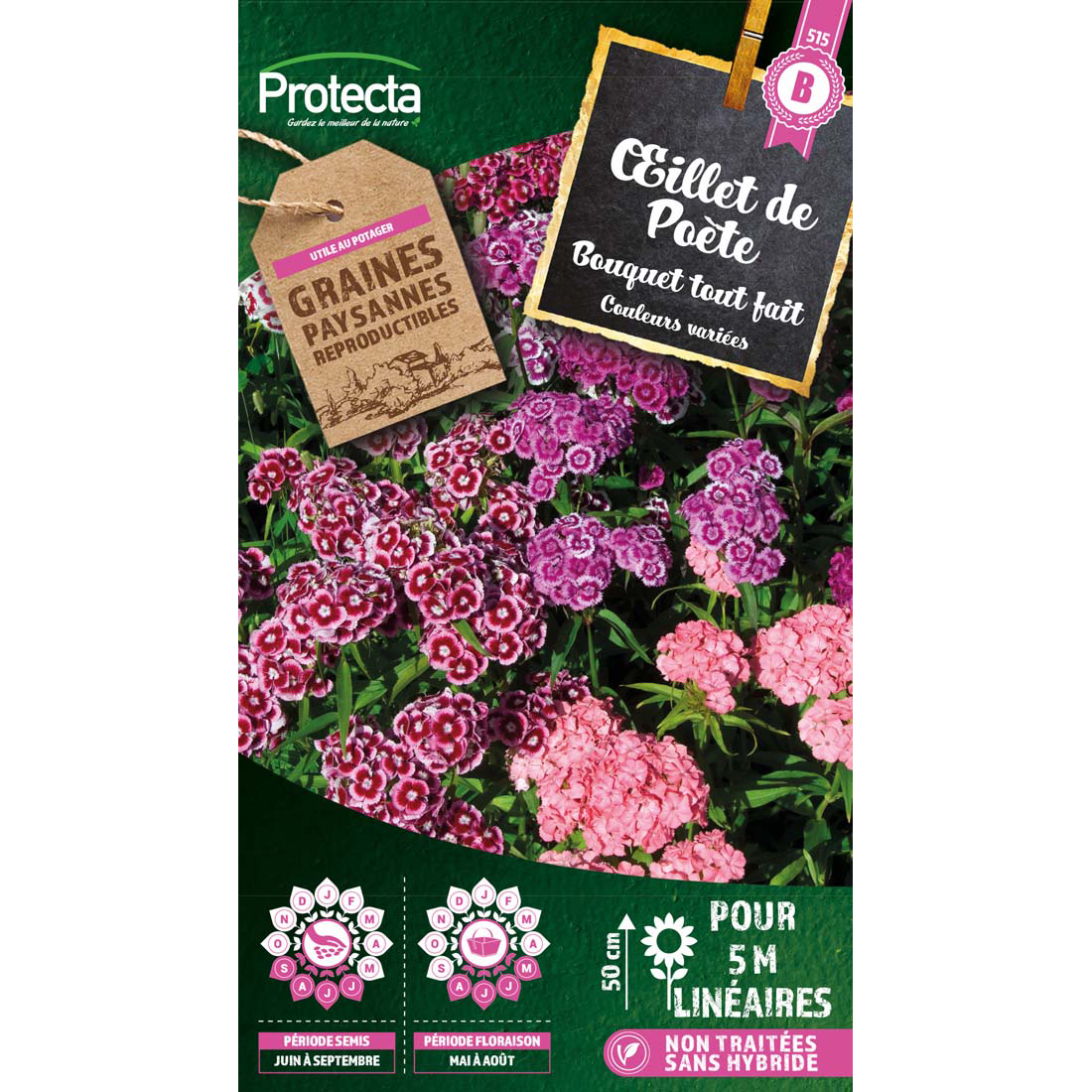 Oeillet de poéte en mélange sachet 2 g