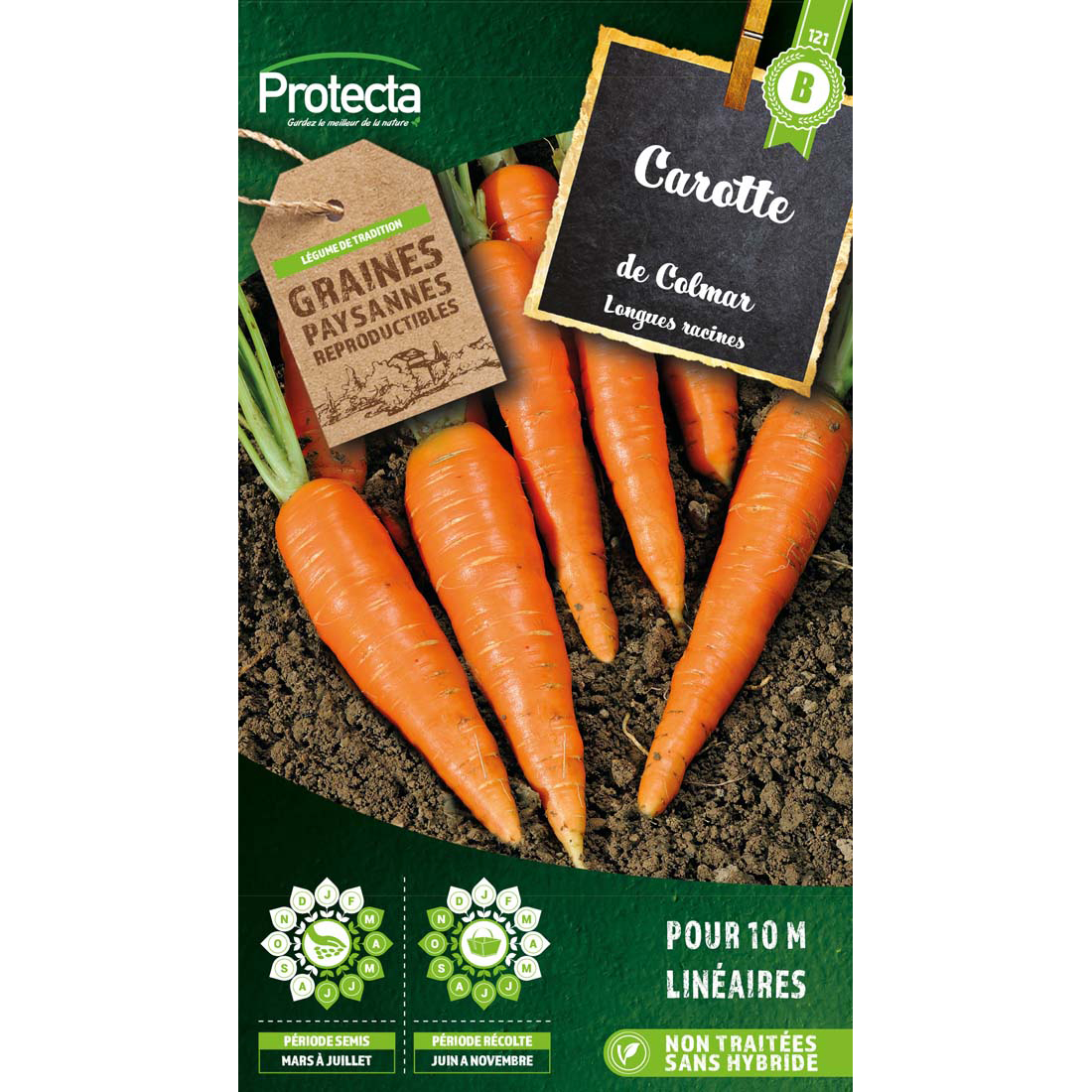 Carotte jaune obtuse du Doubs sachet 6 g