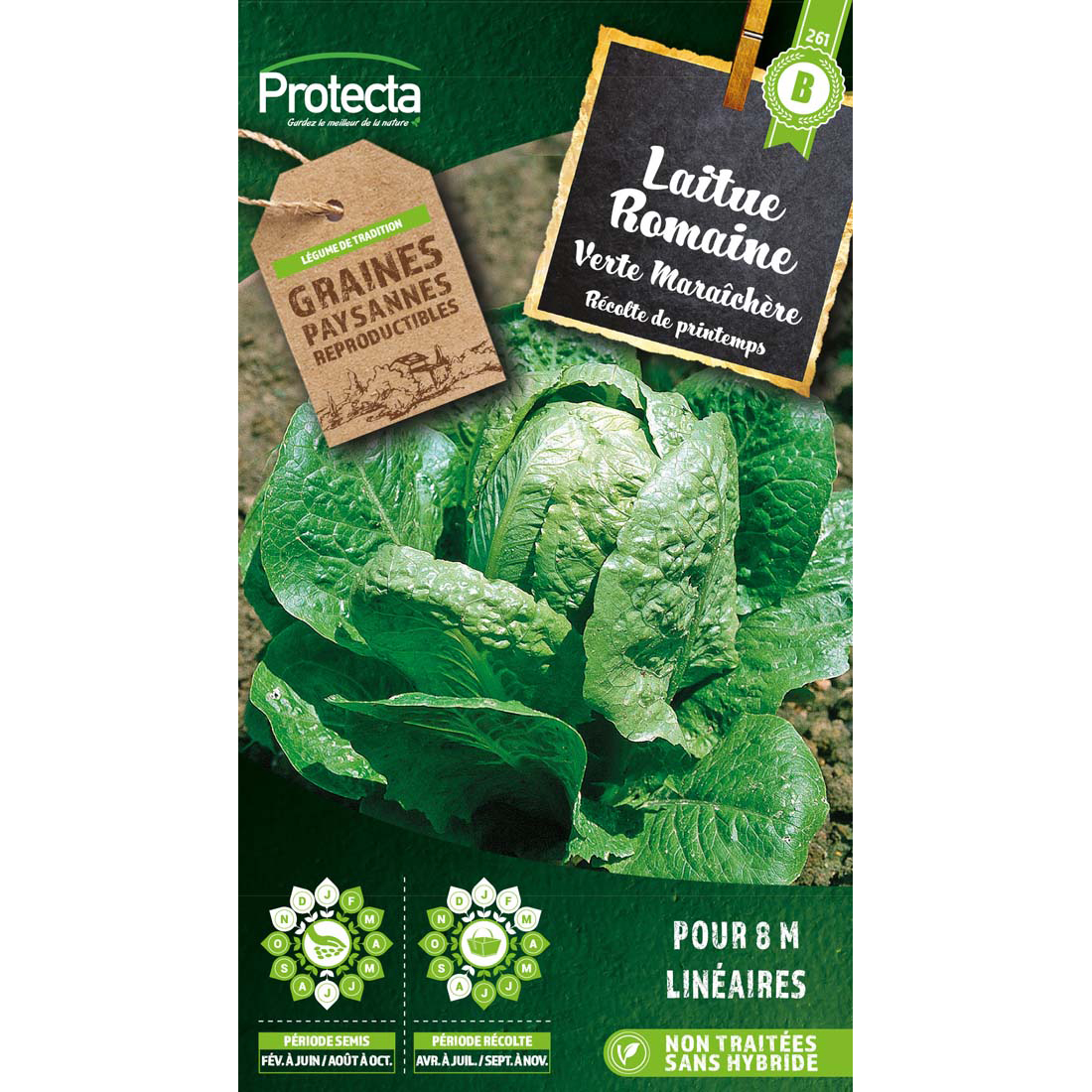 Laitue romaine Verte maraîchère sachet 4g